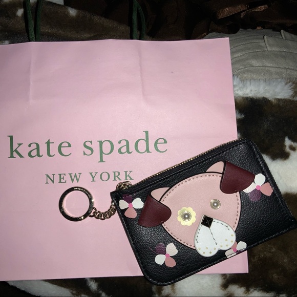 Kate Spade Doggie Leather Keychain card holder - Picture 9 of 9